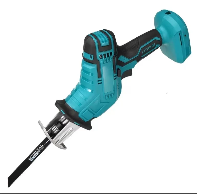 Cordless Reciprocating Saw Variable Speed Wood Metal PVC Pipe Cutting Saber Saw Power Tool With 4 Blades for Makita Battery