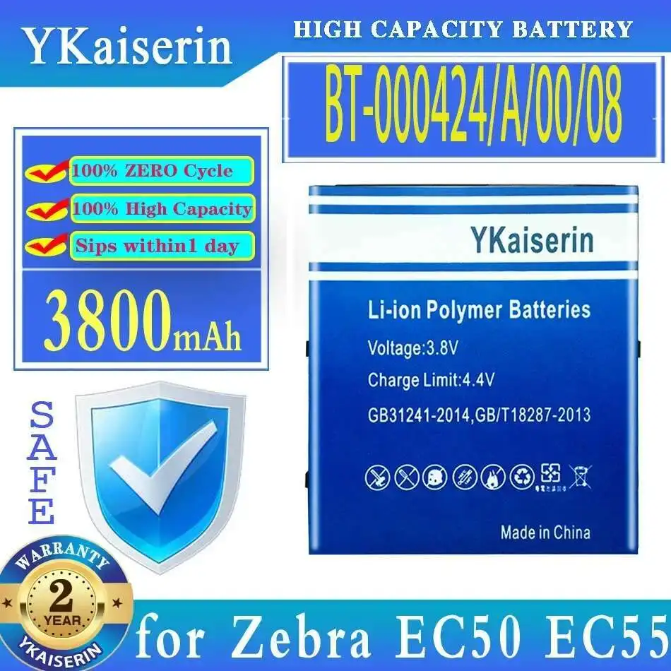 

BT-000424 A 00 08 3800Mah For Zebra EC50 EC55 Mobile Data Terminal Battery Safe