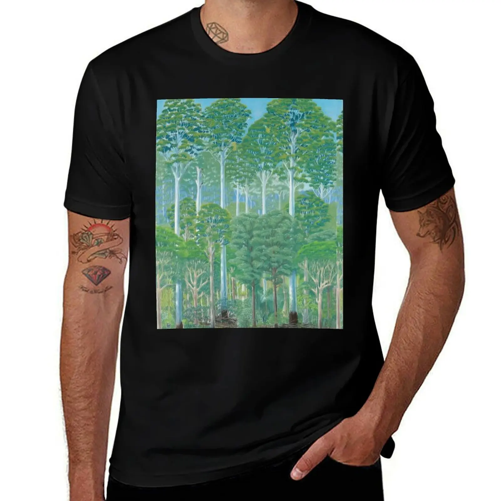 Flooded Gum Forest - Raising funds for Bush Heritage Australia T-Shirt anime tshirt sweat men clothes