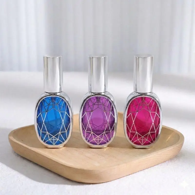 10ml Parfümflaschen, galvanisierte UV-beschichtete Pumpzerstäuber-Glasflaschen, tragbare, nachfüllbare Parfümflaschen für Reisen – Detail 3
