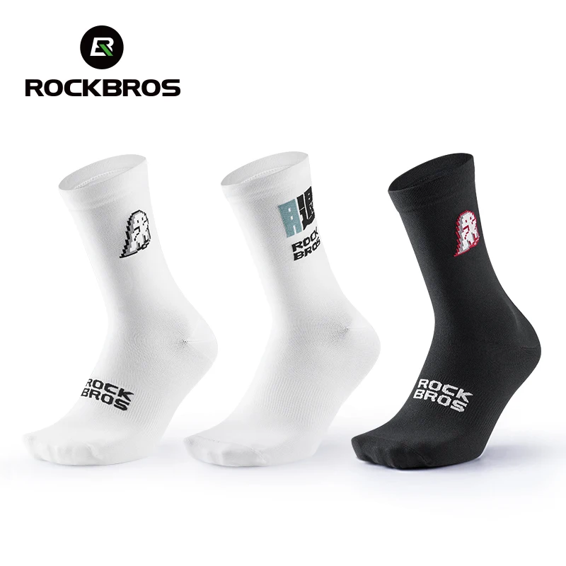 ROCKBROS Cycling Socks Breathable Sweat-wicking High Elastic Soft Knee-high Socks Men Women Outdoor Sports Jogging Cycling Socks