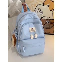 Large Capacity Solid Nylon Zipper Casual School Bags 2024 High Quality Soft Interior Zipper Pocket Versatile Backpack