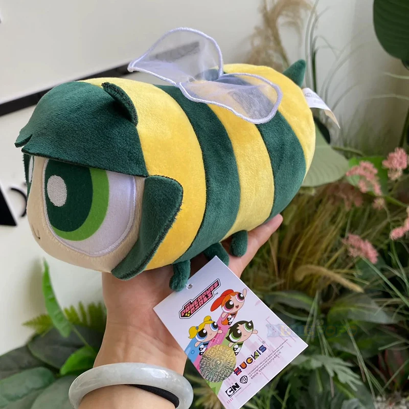 Juguete de peluche de abeja Powerpuff para niñas, juguete de Animal de peluche lindo, vestido de muñecas de insectos de dibujos animados, regalos conmemorativos para personas, 20cm, nuevo