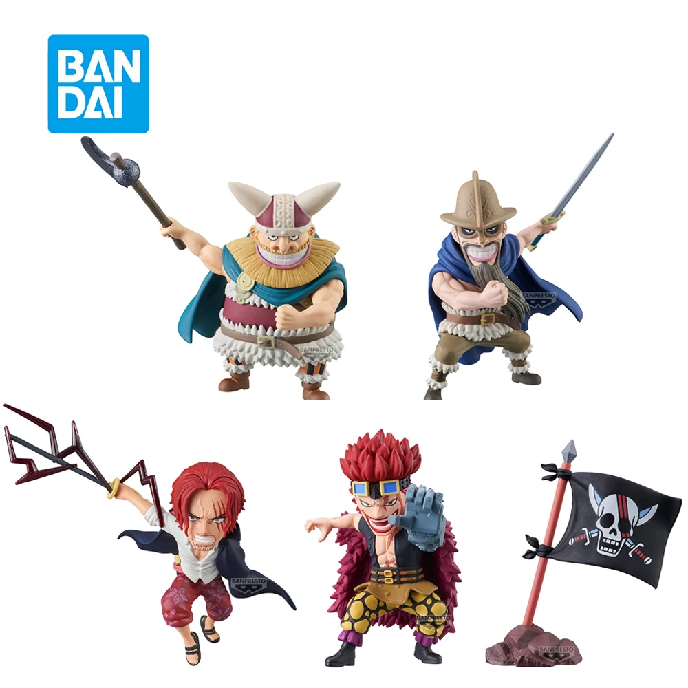 

Original Banpresto WCF One Piece World Collectable Figure Eustass Kid Shanks Broggy Dorry Anime Figure Model Collectible Toys