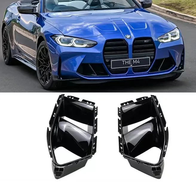 

MP Style for BMW 3 Series G80 M3 4 Series G82 G83 M4 2021+ Carbon Fiber Front Bumper Air Vent Cover Trim Foglamp Mesh Grill