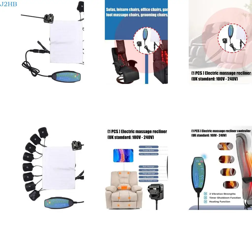 

J2HB Multifunctional Mattress Massagers With Control 110V~240V 8 Motors Heated Pad Sofa Massagers Vibrations Accessories