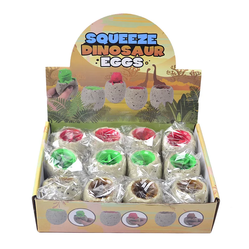 Oeuf de dinosaure de couleur aléatoire, jouets de décompression créatifs, boule d'aération, tasse de dinosaure à rebond bas, jouet anti-Stress, 1 pièces