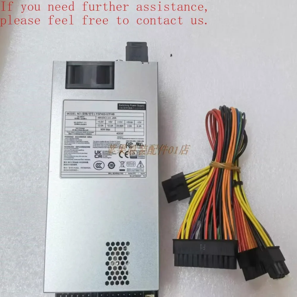 For FSP400-57FHB 48V DC DC input 400W ITX FLEX NAS switch small 1U power supply