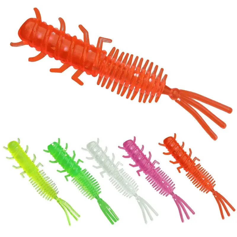 

Promotion 10pcs Larva Soft Lures 4cm 0.5g Artificial Lures Fishing Worm Silicone Bass Pike Minnow Swimbait Jigging Plastic Baits