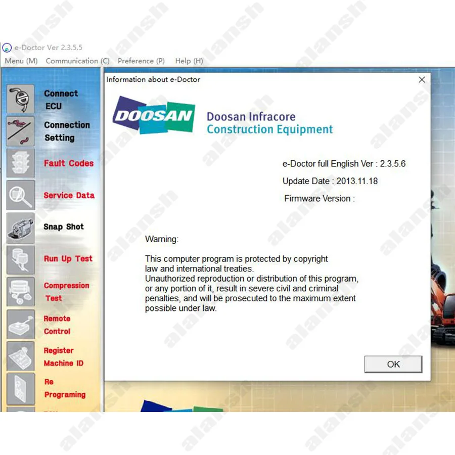 Doosan EDoctor EDIA Engine Diagnostic 2.3.5.6 with Keygen + Nitro