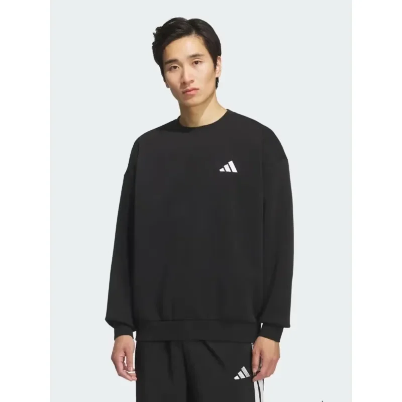 adidas Faded Graphic Y2K Crew Sweatshirt Retro Print Relaxed Fit Daily Walking OutfitKF5192 1PCS