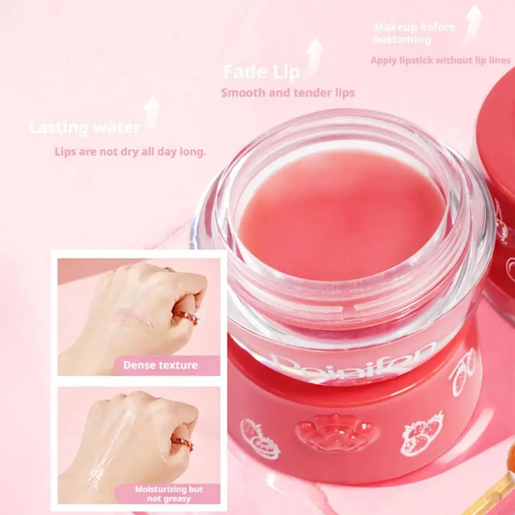 قناع الشفاه للنوم، صيانة النوم الليلي، ملمع الشفاه المرطب، كريم التبييض المغذي للعناية بالشفاه، عسل الفراولة #5