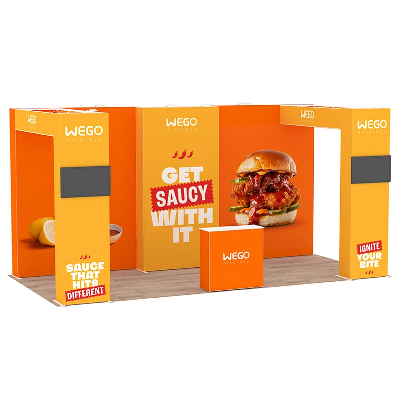 SEG Popup Custom Aluminum Trade Show Booth 10x20ft Stand Fabric Printing  for Trade Show Exhibition Event Display
