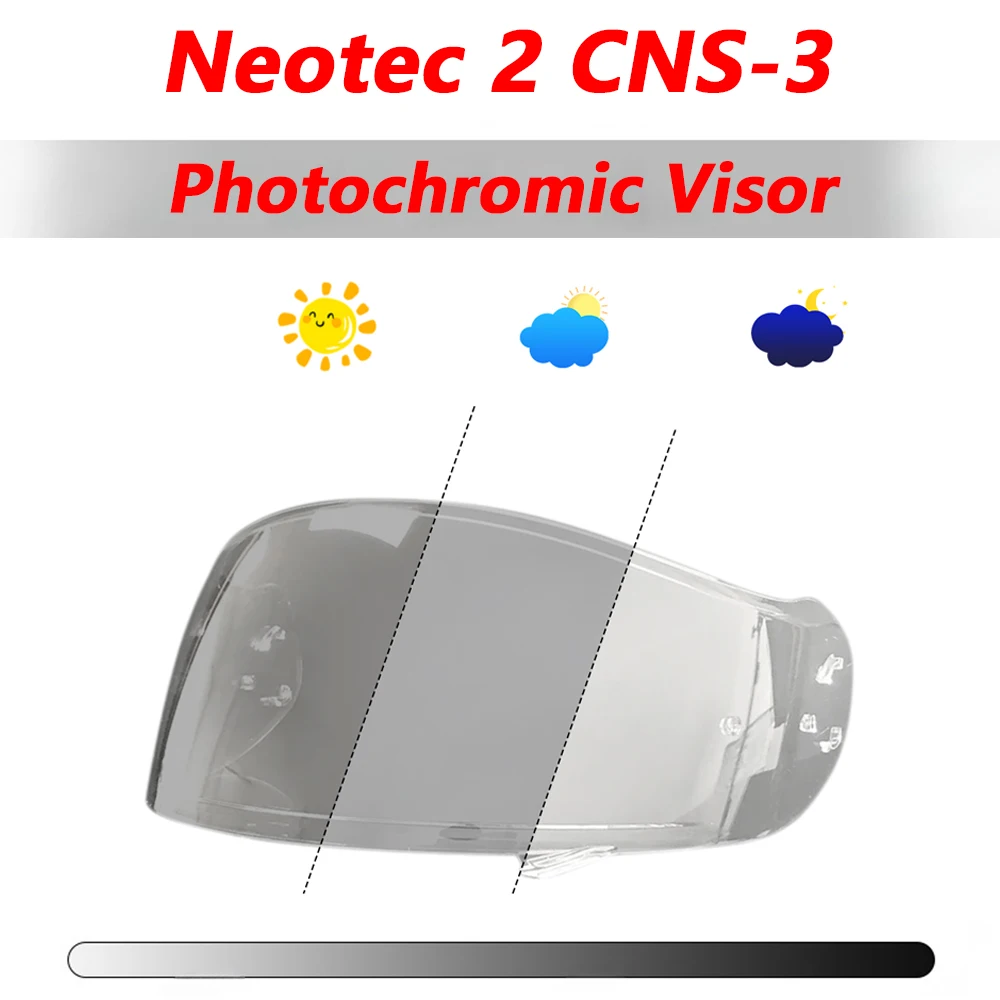 Helmet Visor For Shoei Neotec 2 CNS-3 Neotec II Photochromic Shield Visor Lenses Full Face Helmet Parts