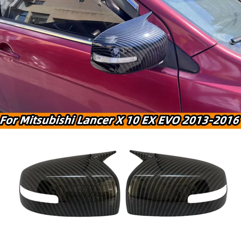 

Для Mitsubishi Lancer X 10 EX EVO 2013-2016 M стиль черный/углеродный боковой дверь зеркало заднего вида крышка отделка наклейка на корпус автомобиля