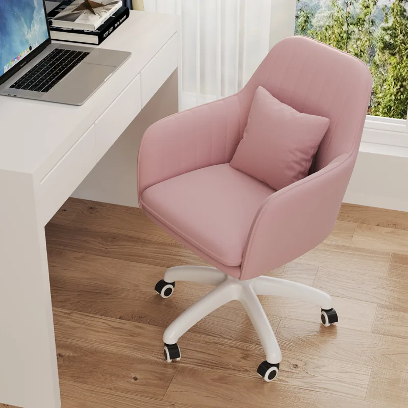 Study Chair Gaming Long Hours Back Support Gaming Chair for Home Comfort Study Dorm Pillow Plush Upholstered Office Chair