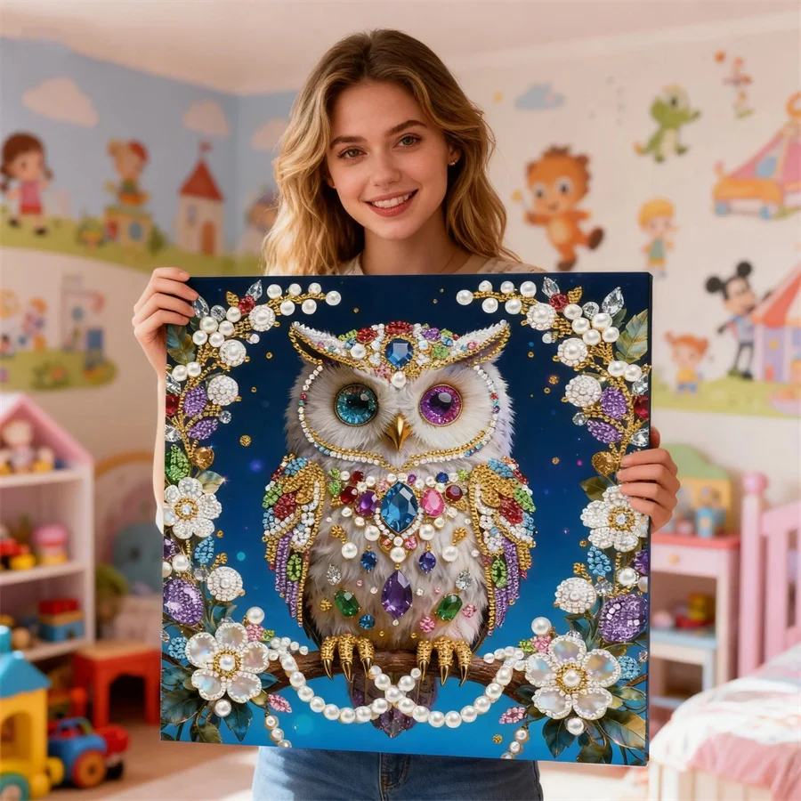 

5D DIY декоративный набор для рисования жемчугом, украшение в виде животных, сделай сам, Алмазная мозаика с изображением инопланетянина, художественный подарок, поделки, настенное украшение для дома