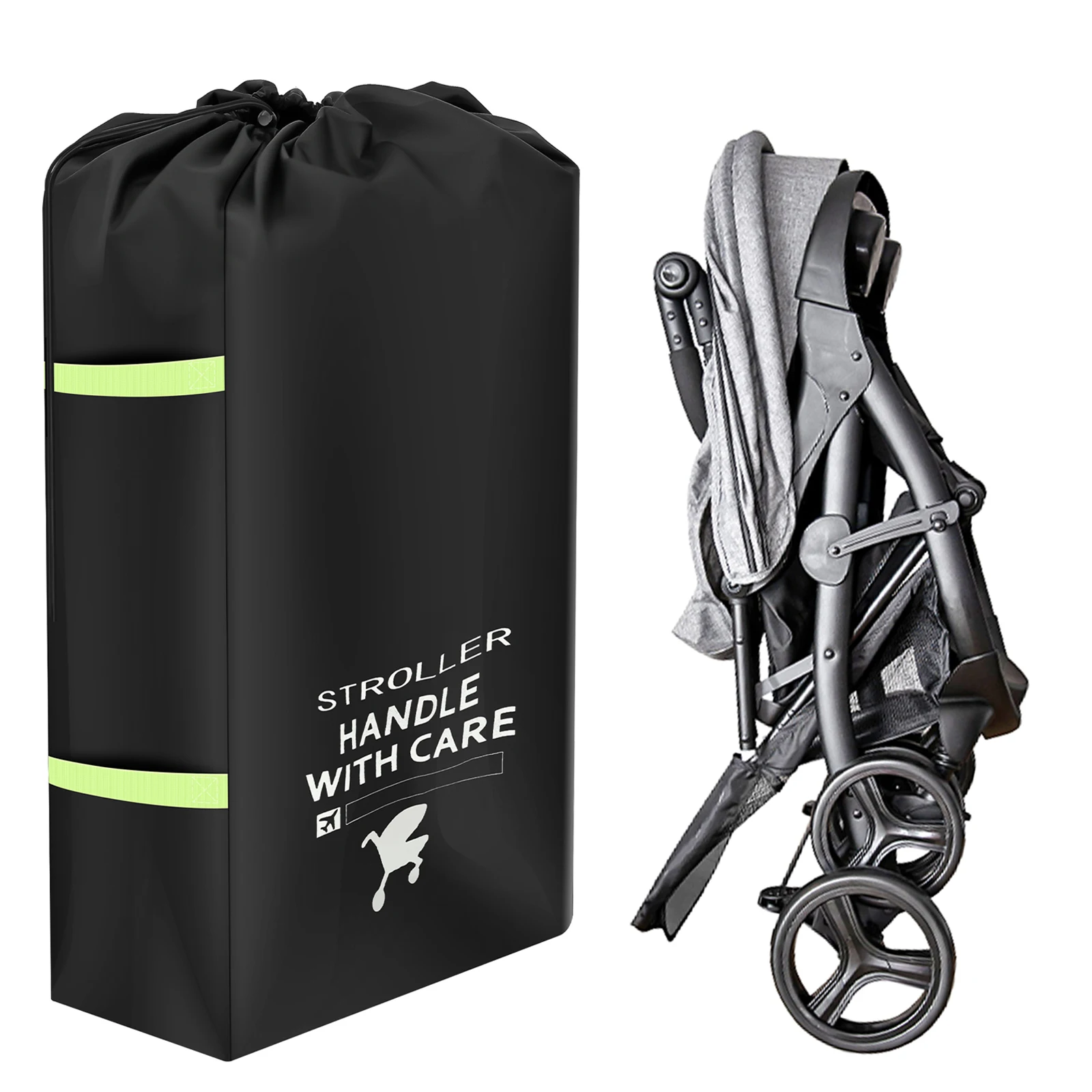 حقيبة تخزين عربة الأطفال للطائرة والرحلات الطريقية وغطاء عربة الأطفال وحقيبة الغبار وإكسسوارات عربات مقاومة للماء