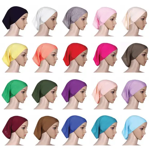 

Women Lady Ninja Head Cover Cotton Muslim Headscarf Inner Hijab Caps Islamic Underscarf Ninja Hijab Scarf Hat Cap Bone Bonnet