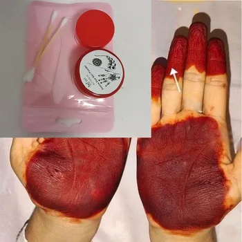 천연 식물 헤나 파우더 버건디 블랙 네일 도구 포함, 천연 염색 색상 20g 