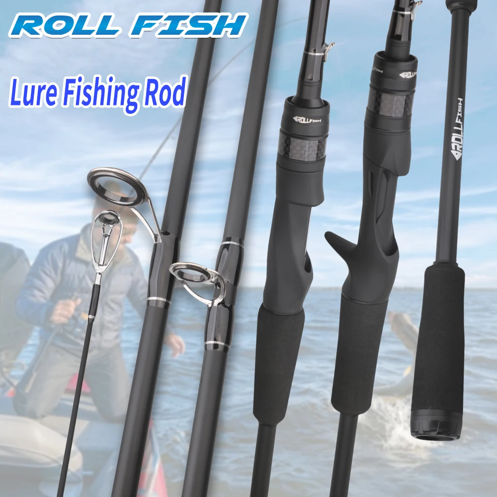 ROLLFISH M Power Kohlefaser-Angelrute, Schnelle Aktion, Glatte Führungen, Leicht & Sensibel für Barsch-Angeln – Detail 1