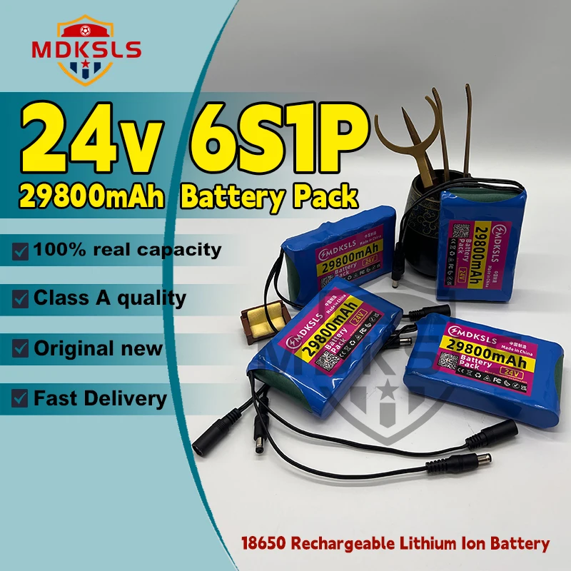 

24 В новый 6S1P 29800 мАч литий-ионный аккумулятор емкостью 50 Ач для монитора камеры видеонаблюдения встроенная плата защиты BMS