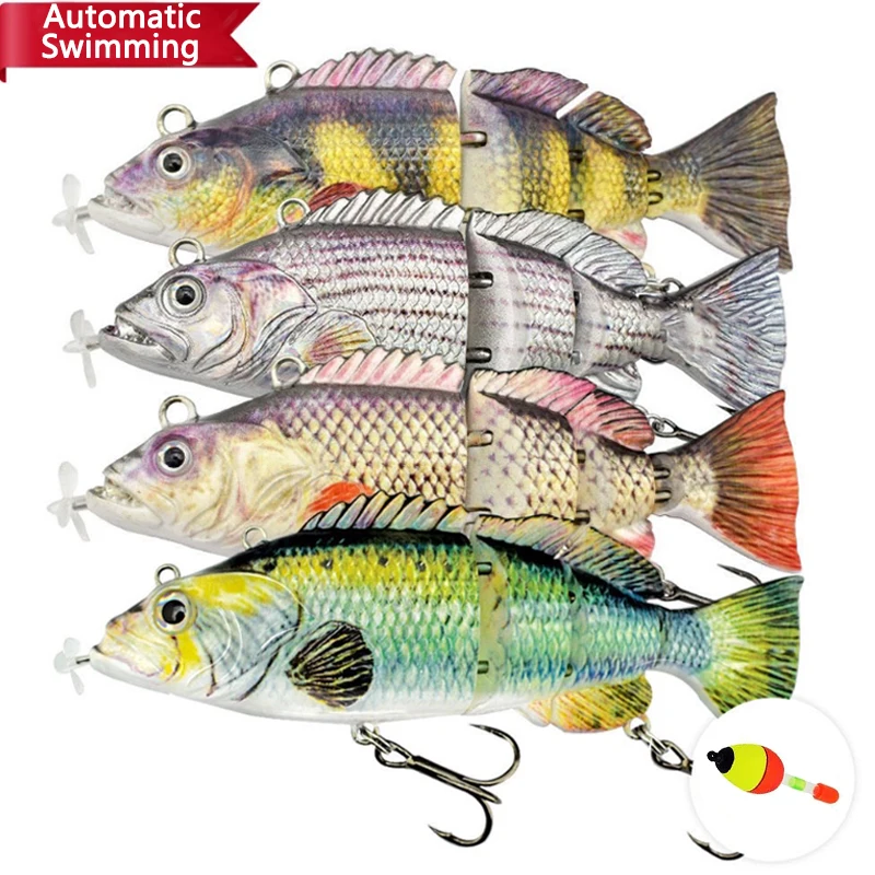 

Automatic Swimming Fishing Lure Electric Robotic Bait 4-Segment Wobbler Outdoor Hard Swimbait USB Rechargeable Pesca 9cm/13cm