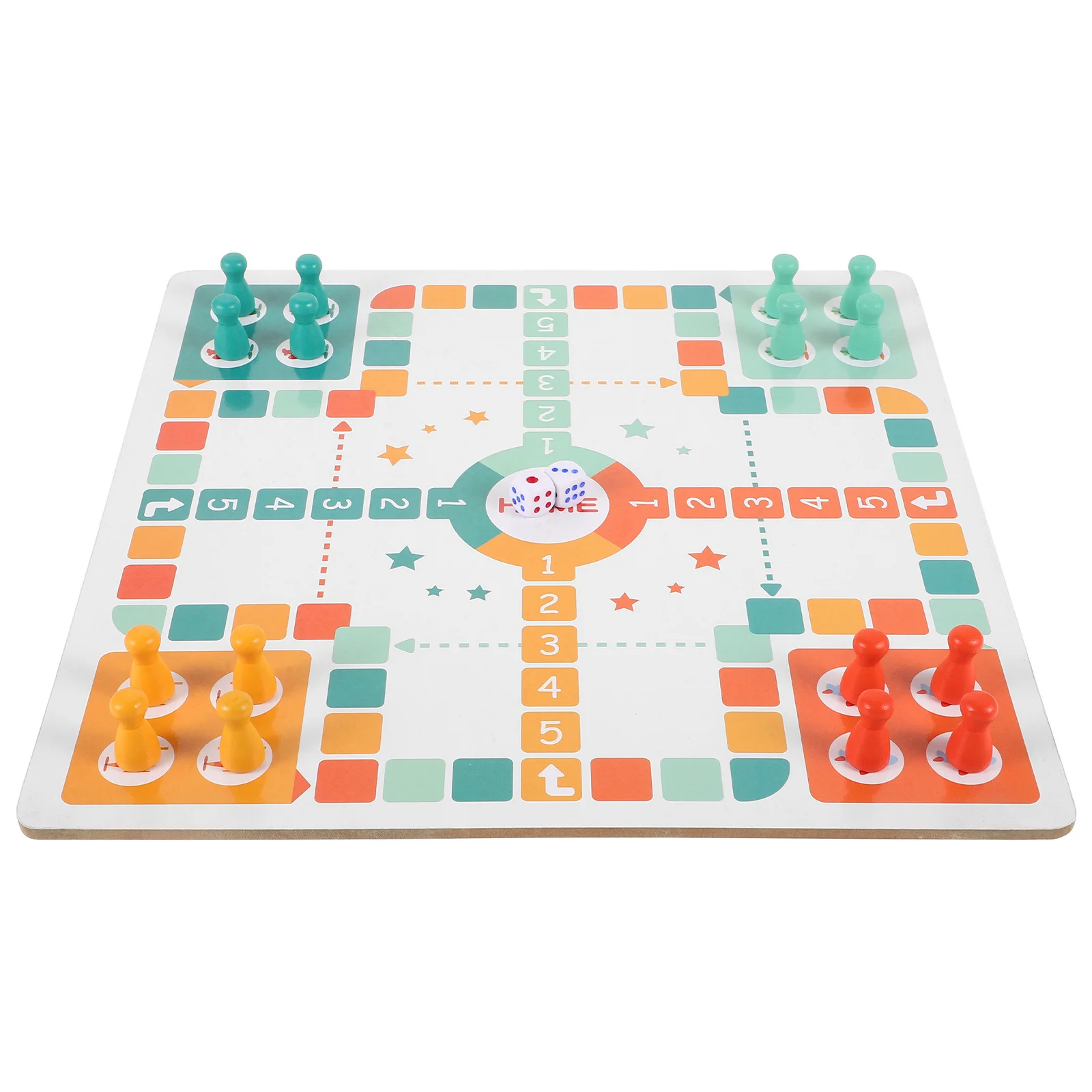 

1Set Wooden Chess Board Flying Chess Snakes Game Learning Kit Interactive Play Portable Fun Board Game