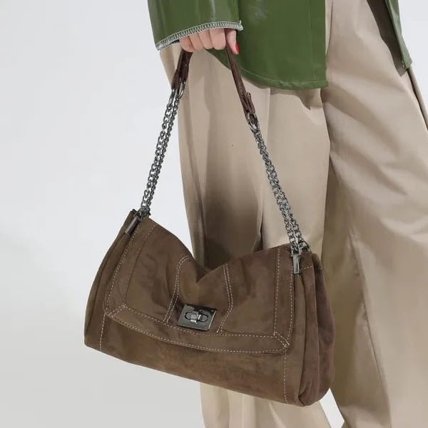 

2025 New Chain Strap Tote Bag for Women, Slouchy Shoulder Crossbody Purse, Relaxed Fit Hobo Bag, Versatile & Effortless​