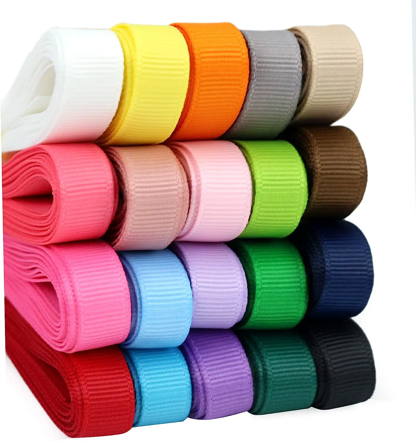 10 Meters Solid Grosgrain Ribbon Double Face Fabric for Gift Wrapping Wedding Decoration Sewing Crafts DIY Hair Bows Wholesale