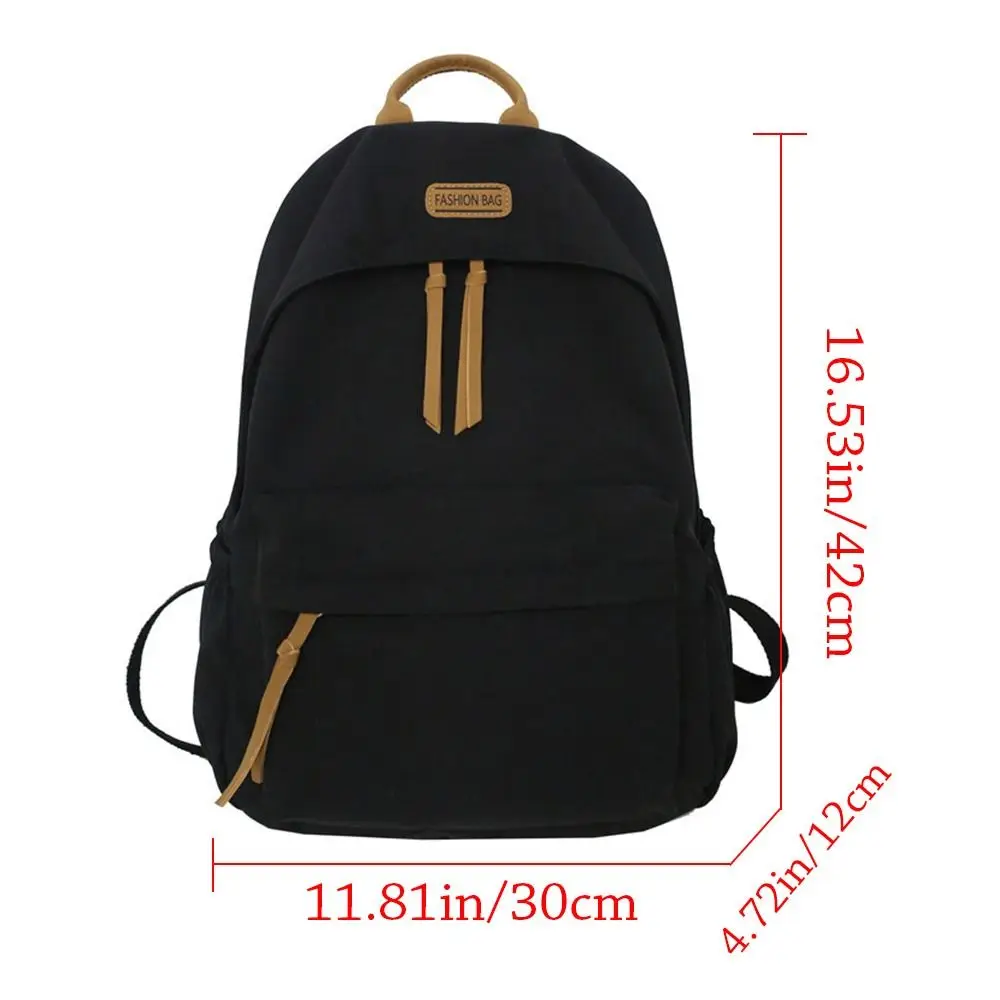 Japan and South Korea New Solid Color Backpack Student School Bag Teenage Girls Simple Large-capacity Backpack Rucksack Bags