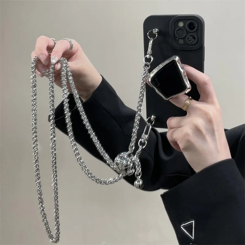 

Fashion Bracket Diagonal Lanyard Phone Case For iPhone14 13 Pro 12 Pro Max SE 2020 Soft Cover For iPhone 11 Case 8 Plus XS XR