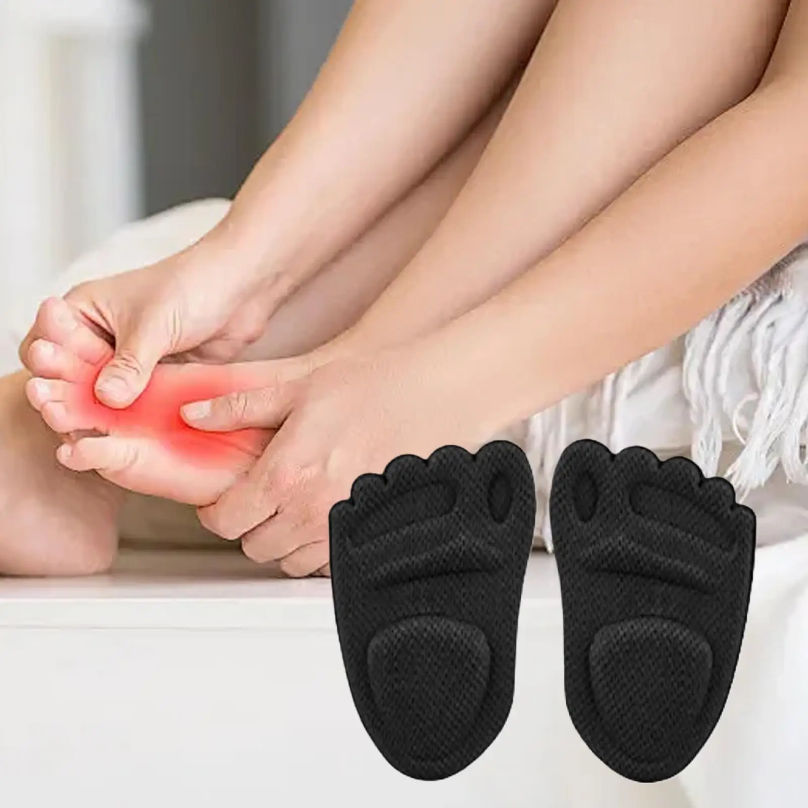 Metatarsal Pads Adhesive Universal Fit Size Inserts Foot Pads For Shoes For Women Forefoot Support Instant Relief All-Day