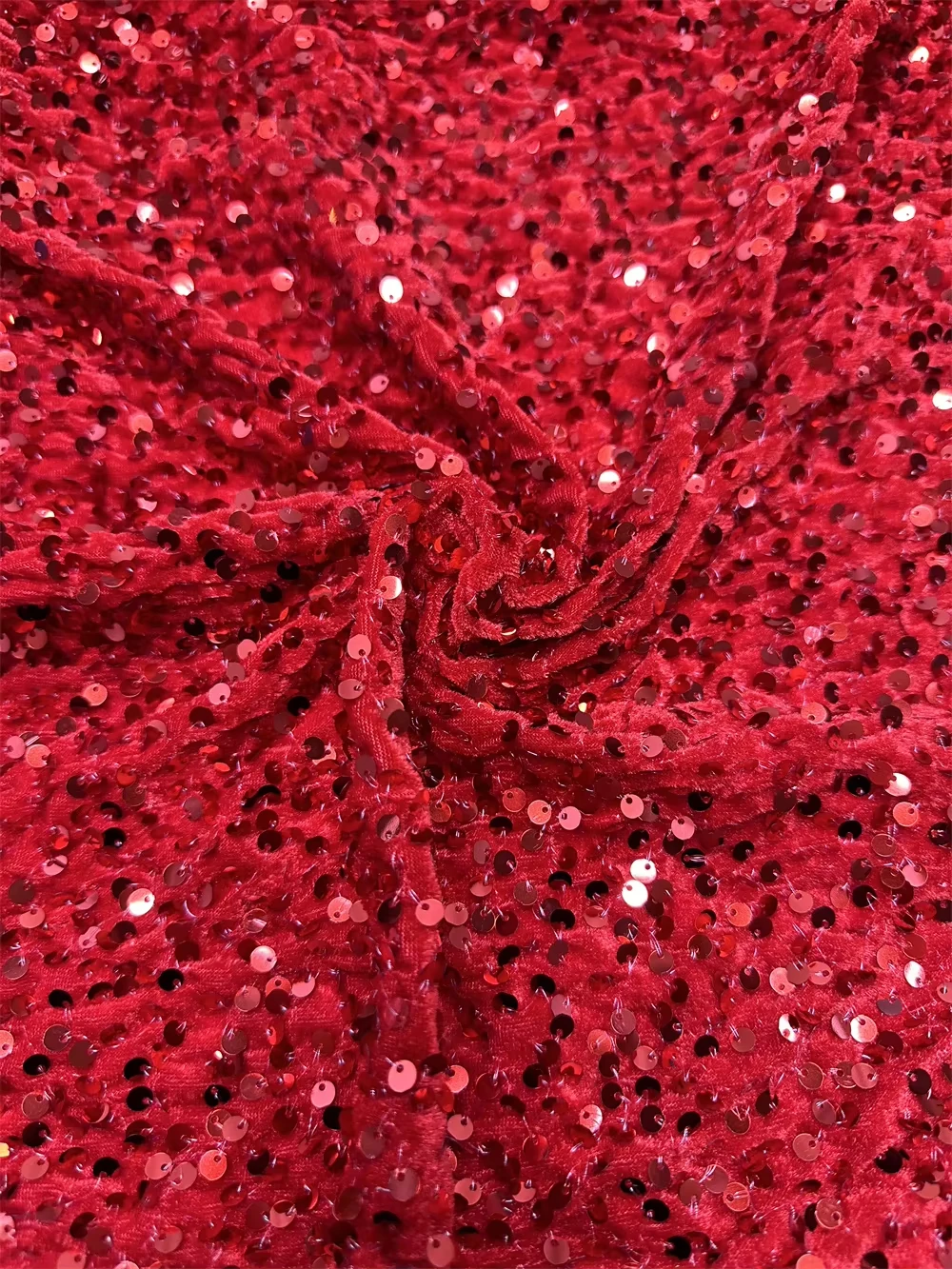 

Multi colored velvet 5mm sequin high stretch fabric sewn women's dress evening gown designer DIY fabric