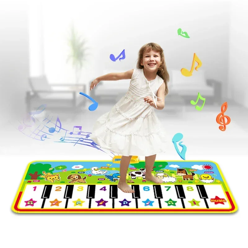 Baby Mat Musical Carpet Music Mat Piano Mat & 8 Instrument Tone Early Educational Toys For Kids Piano Toys Gift