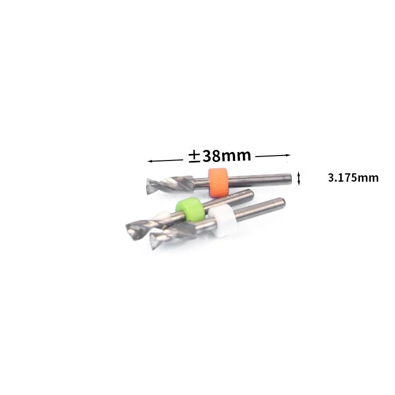 Broca de carburo de piezas para placa de circuito PCB, Mini juego de brocas de 3,0-6,0mm, 1/8(3.175mm), perforación plástica, 1 unidad