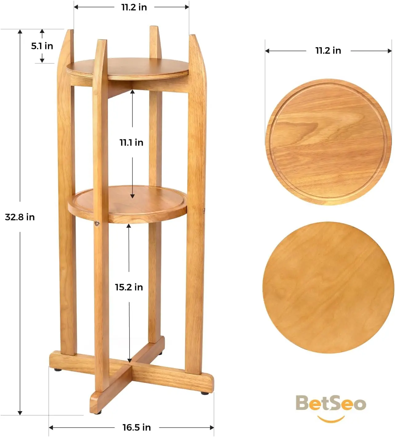 Natural Solid Wood Water Dispenser Floor Stand (32.8