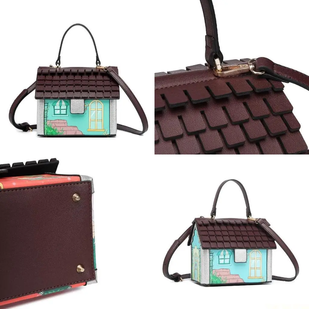 

X90D Праздничная тематическая сумка в форме дома для женщин, сумка через плечо с уникальным стилем