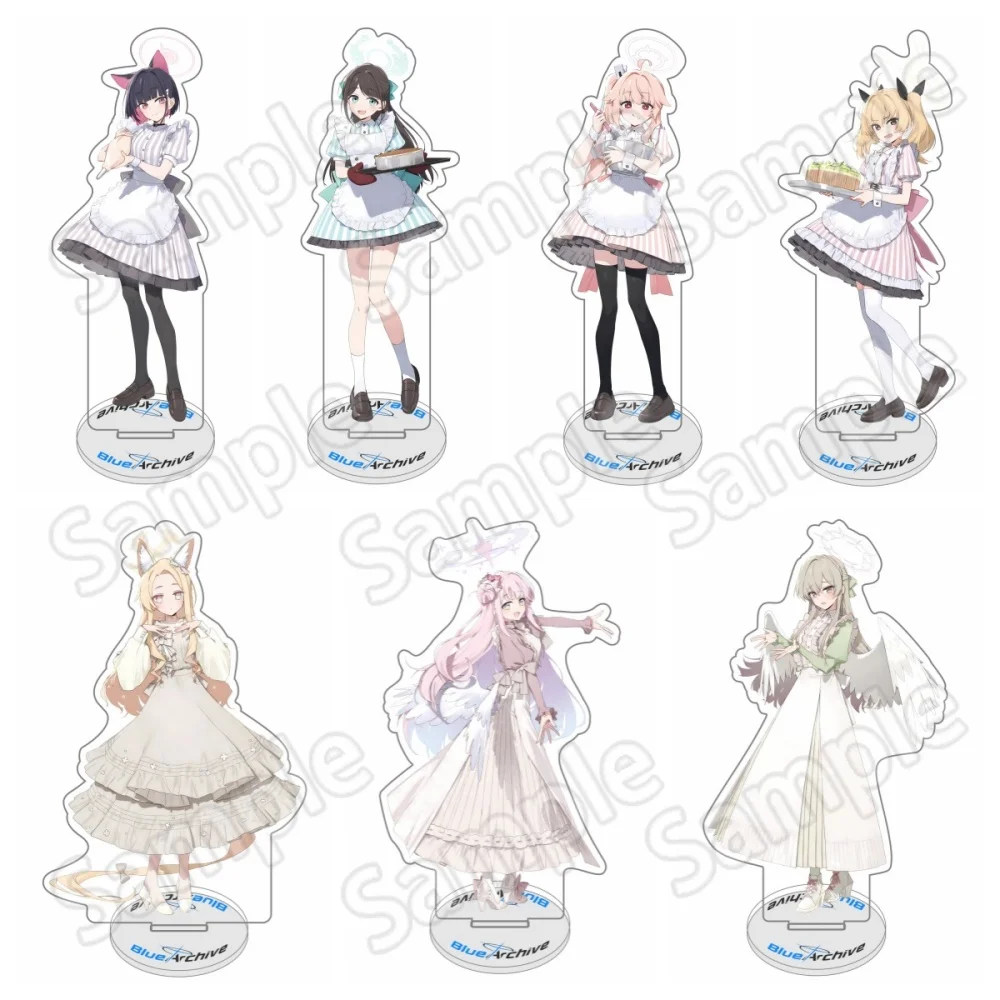 Hot Game Blue Archive Misono Mika Shirasu Azusa Formal Dress 15cm Acrylic Stand Keychain Desk Decor Collect Gift
