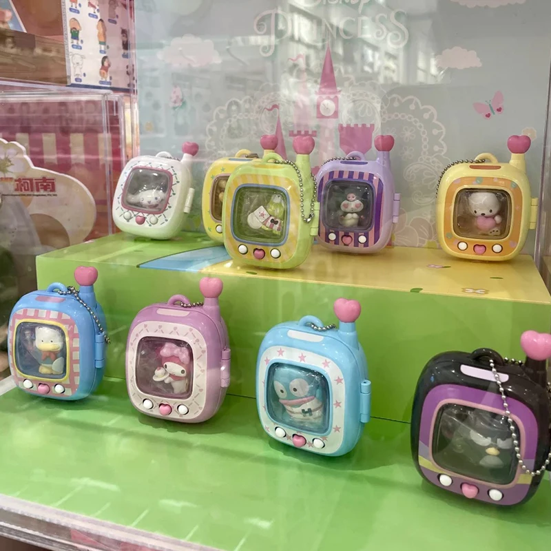 在庫あり新しい本物のサンリオポケットエルフシリーズブラインドボックスおもちゃハンギョドンクロミフィギュアバックパック発光ペンダント装飾ギフト