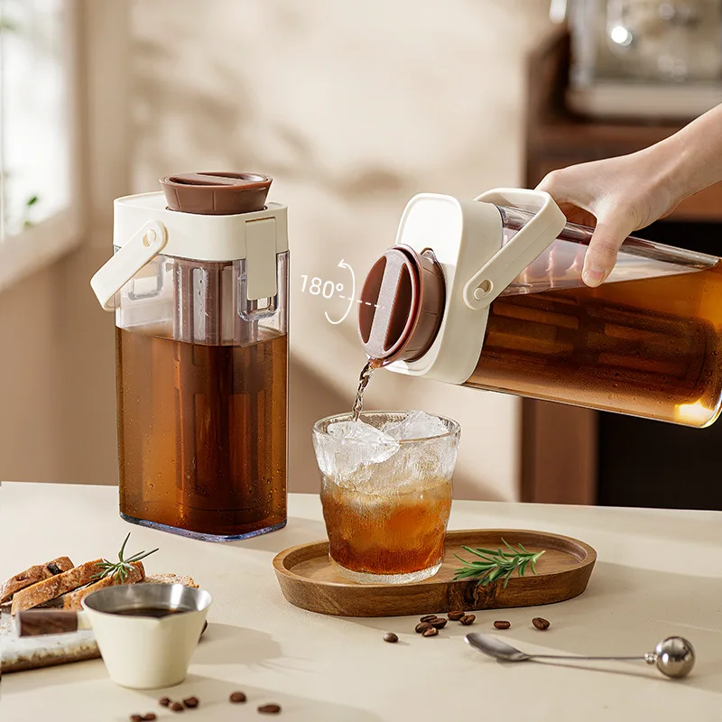 

1L Coffee Cold Extraction Pots Home Fruit Juice Refrigerator Storage Pot Big Capacity Outdoor Camping Portable Juice Coffee Pot