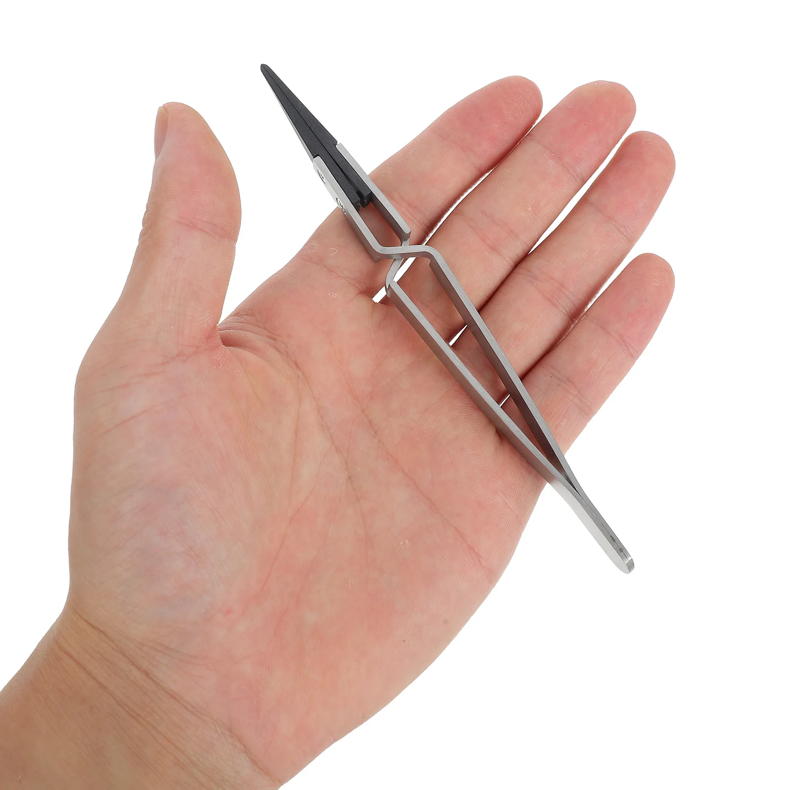 

4pcs Stainless Steel Precision Tweezers Set Cross Locking Anti-Static Design For Electronics Repair Curved Straight Tips Esd