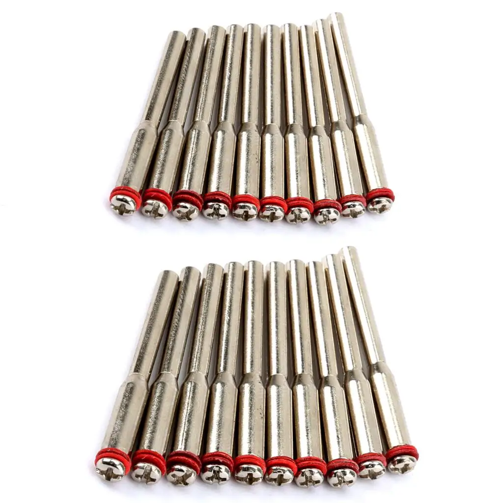 DRELD 20Pcs 3.175mm Diamond Cutting Disc Mandrel Cutting Cut-off  Wheel Holder Connecting Rotary Mandrel for Dremel Rotary Tools