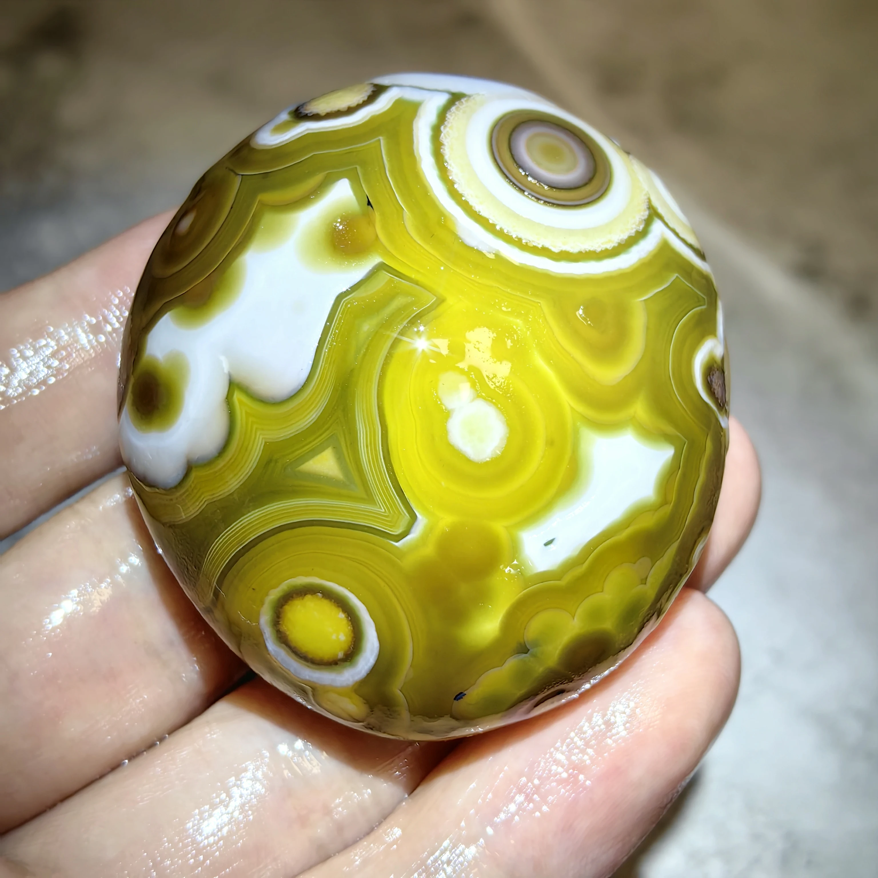 All-natural Divine Eye Wishing Agate for Good Luck Attract Wealth Meditation, Stress Relief, Energy Work, Against Negativity