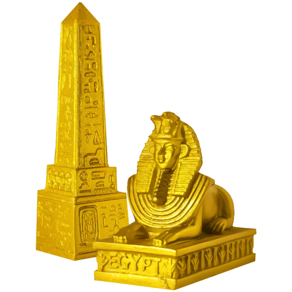 

1Set Resin Egyptian Obelisk Statue Ancient Egypt Landmark for Desktop Decoration Office Tabletop Home Decor Craft