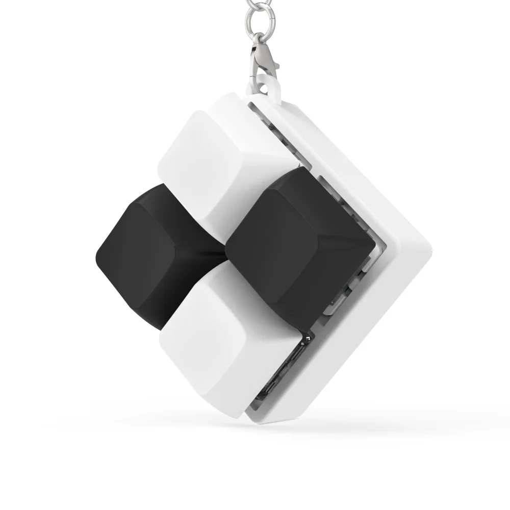 4キー メカニカルスイッチテスター スクエア 2x2 フィジェットキーホルダーおもちゃ、オフィスや勉強時のストレス解消フィジェットギフト 大人＆ティーンエイジャー向け