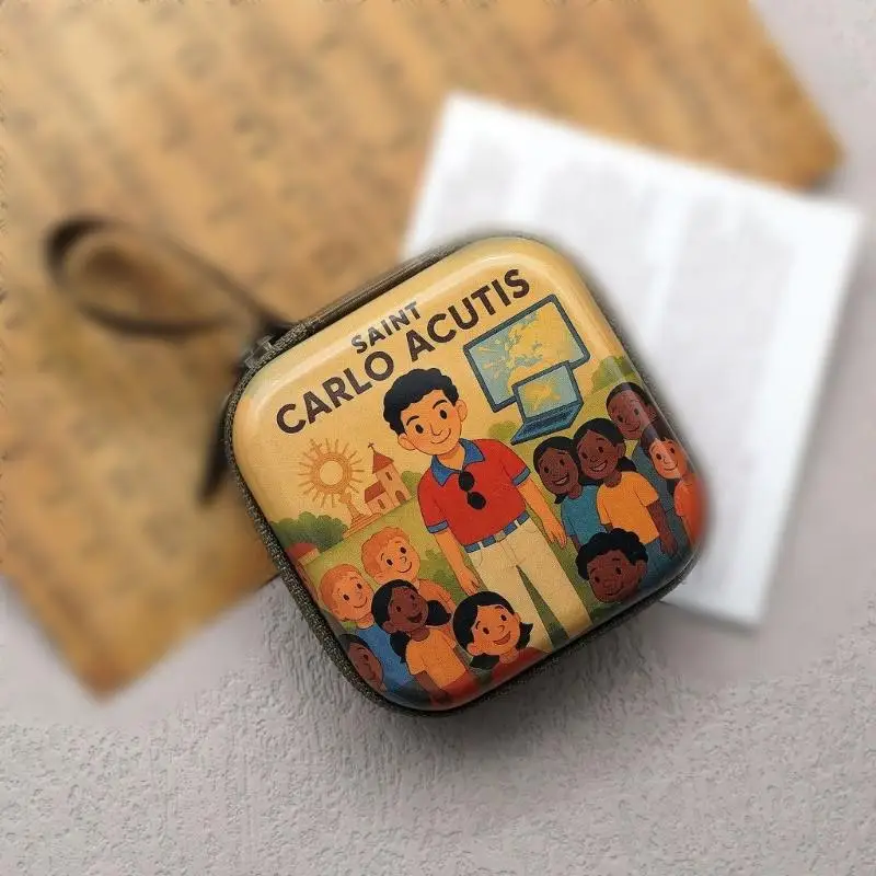 حقيبة عملات مربعة عملية ذات طابع كرتوني، مقصورة آمنة بسحابات، مقاومة للاهتراء، حجم صغير للحمل اليومي و20CA #3