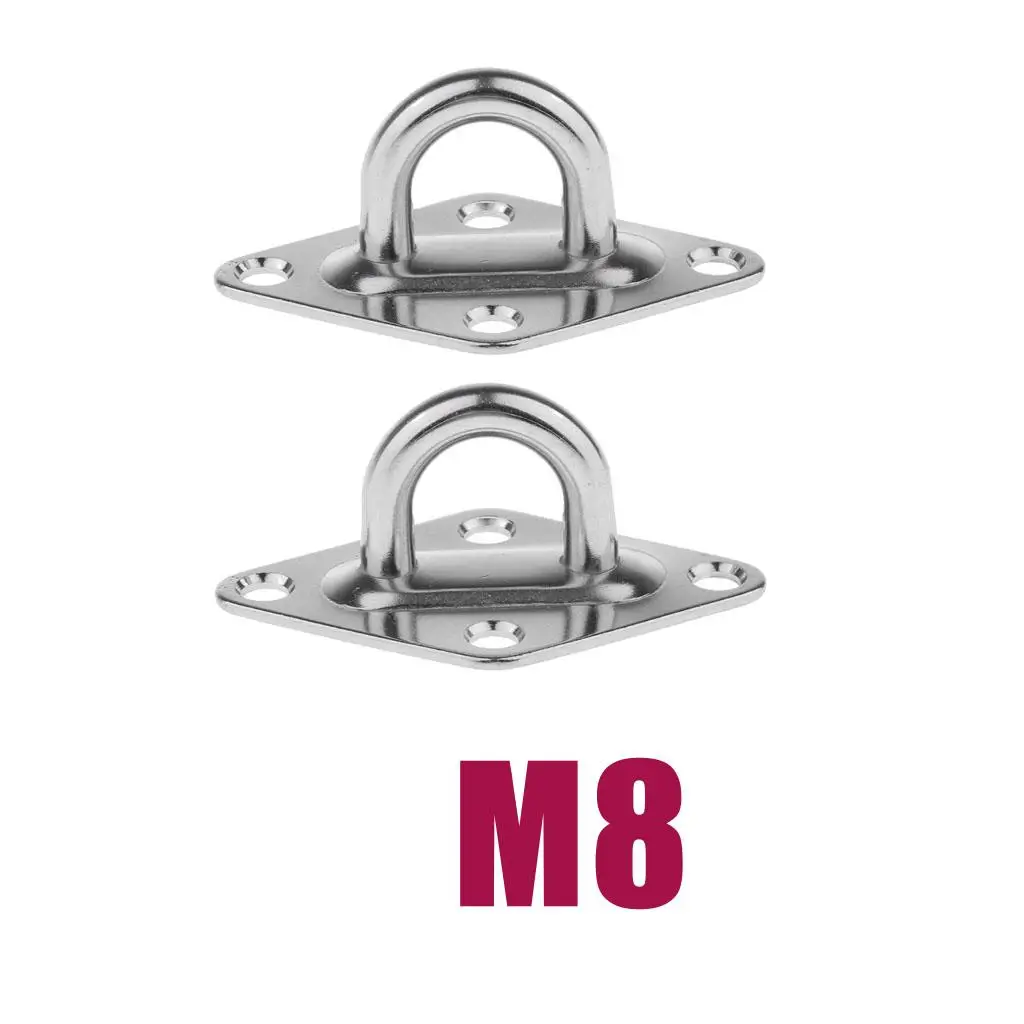 2-4pack Stainless Steel Pad Eye Diamond M8