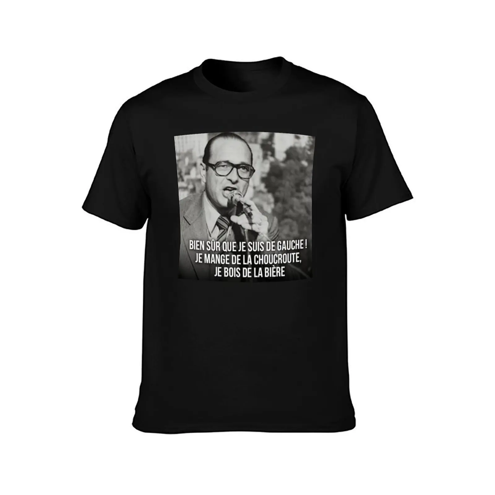 Jacques Chirac french swag T-Shirt, Summer Casual Cotton Tee, Oversized Streetwear Tops, Vintage Graphic Print, Unisex Men Women
