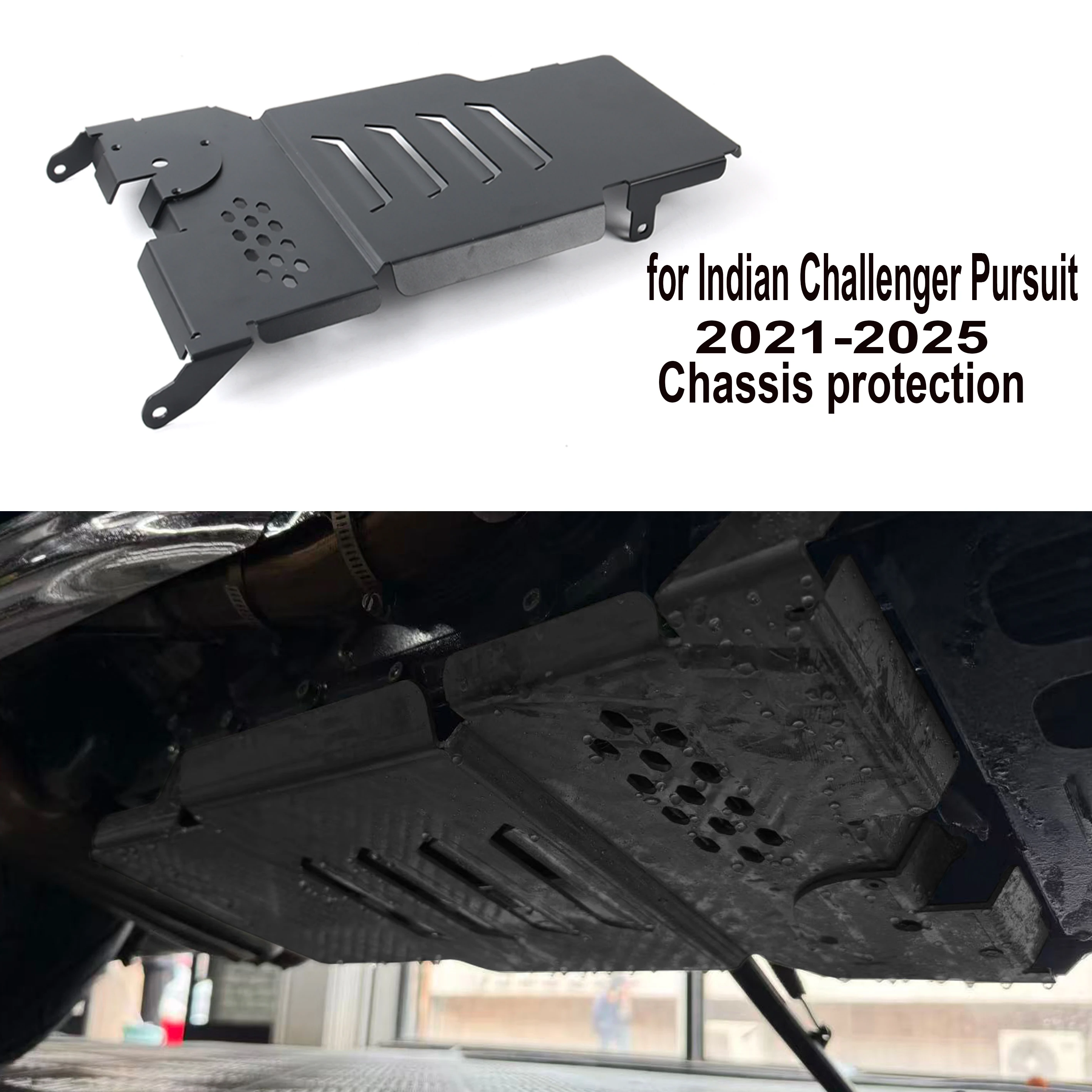 Placa de deslizamiento de cubierta protectora de motor de alta resistencia 2019-2025 para Indian Challenger Pursuit 2019-2025, parte inferior de motocicleta de aleación de aluminio Pro